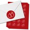 Big Dot of Happiness Cherry Red Wedding Envelope Seal Stickers, Round Circle Stickers to Seal Cards, Announcement Envelope Seals - 120 Count